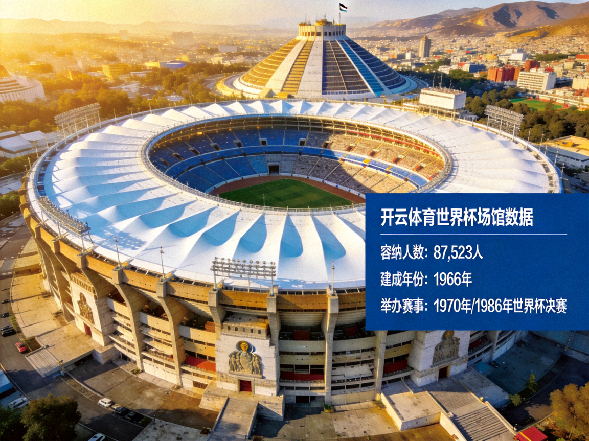 阿兹特克体育场宏伟外观，墨西哥城地标建筑，开云体育世界杯场馆数据